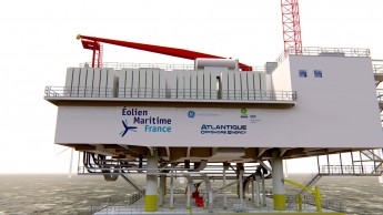 Lanzamiento de la construcción de la subestación eléctrica del futuro parque eólico marino de Saint-Nazaire