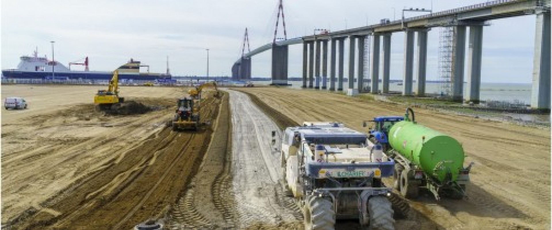 4 ha suplementarias en el terraplén oeste de la terminal de carga rodada