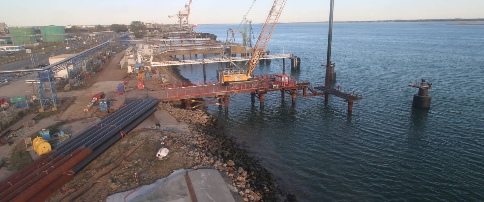 Fin des travaux nautiques de l'extension de Montoir Liquides