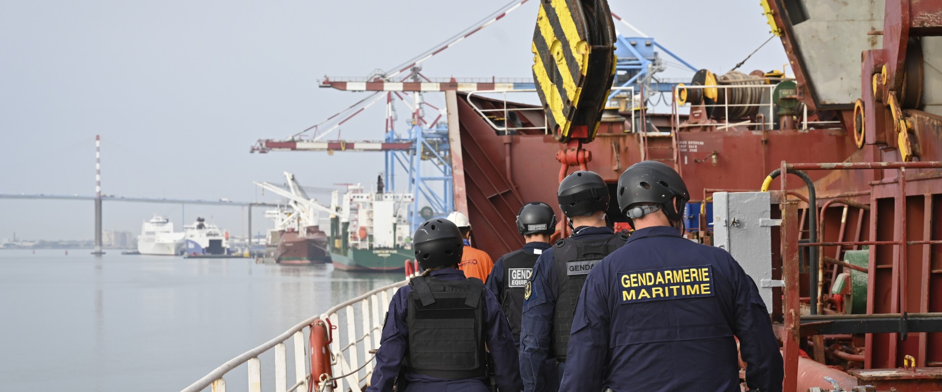 Le Peloton de sûreté maritime et portuaire surveille les escales Le Peloton de sûreté maritime et portuaire surveille les escales