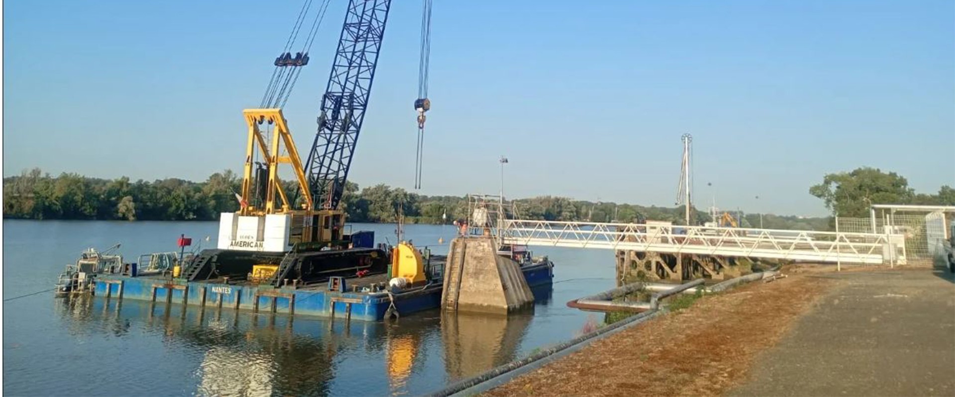 Une nouvelle passerelle pour le poste UB3 du quai Cormerais à Saint-Herblain