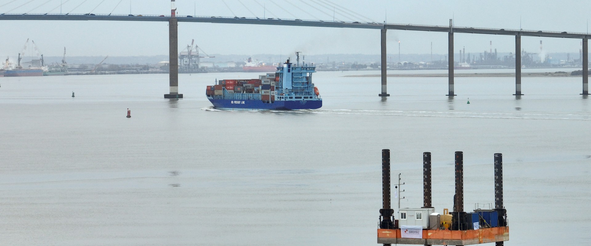 A Barge on Offshore Survey Work